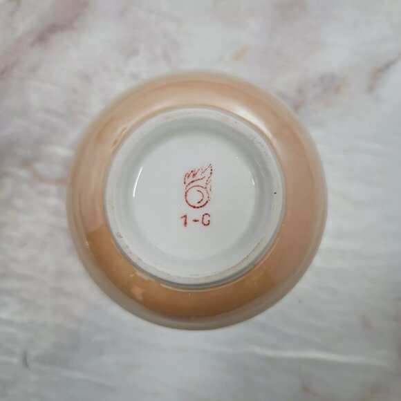 Vintage 13 pc. Lusterware Tea Pot Tea Set Cups & Saucers Golden Porcelain MCM - Picture 7 of 11